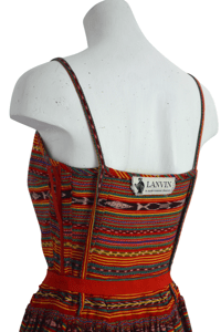 Image 10 of 1970s Lanvin hand woven fabric dress