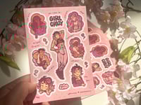 Image 1 of Girl Crazy! Sapphic Sticker Sheet