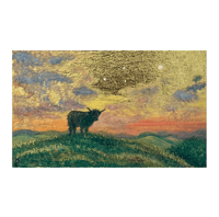 Image 1 of Midnight Coo (Oil on Gold Leaf)
