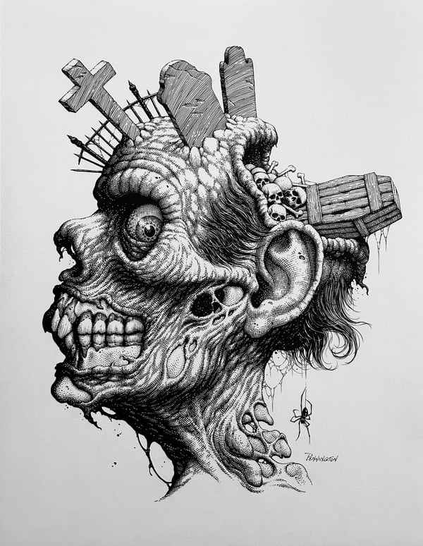 Image of Dead Head (Original drawing)