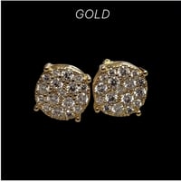 Image 7 of Round earing argent 925+ moissanite 10 mm