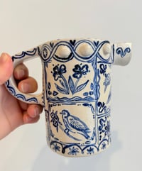 Image 2 of Ceramic blue tile bobble jug 