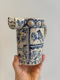 Image 3 of Ceramic blue tile bobble jug 