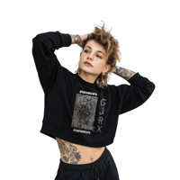 Image 1 of GJRXLYSSA TIL DETH WOMEN'S CROP SWEATSHIRT