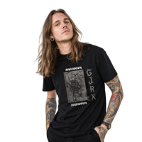 Image 1 of GJRXLYSSA TIL DETH BLACK OVERSIZED TSHIRT