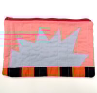 Image 2 of Spark pouch large- Salmon and place blue