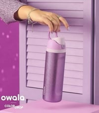 Image 4 of Owala “So Eggstra /Shimmery Purple” 24 Oz. FreeSip™️ Water Bottle