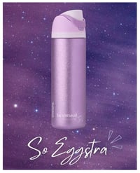 Image 2 of Owala “So Eggstra /Shimmery Purple” 24 Oz. FreeSip™️ Water Bottle