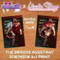 Lizzie Strong - "Heating Up in the Office" 5x7 Reversible NSFW/SFW Art Print