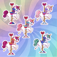 Carousel Horse Stickers, 2.5"