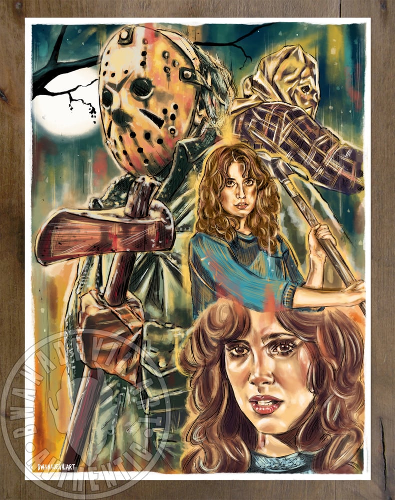 Image of LIMITED EDITION Friday the 13th Part 3 Art Prints (9x12 in.)