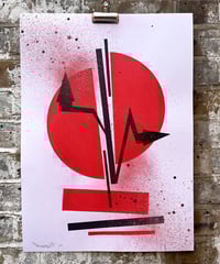 Image 1 of 2 colour Screen Print hand finished - Edition of 10 - A2 Size