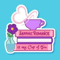 Sapphic Romance is My Cup of Tea Sticker, 2"