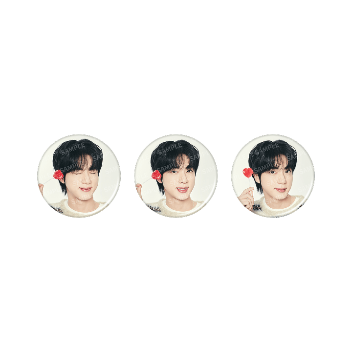 Image of [PRE-ORDER] BTS Jin ‘RUNSEOKJIN’ Tour Can Badge Set (Photo Ver.)