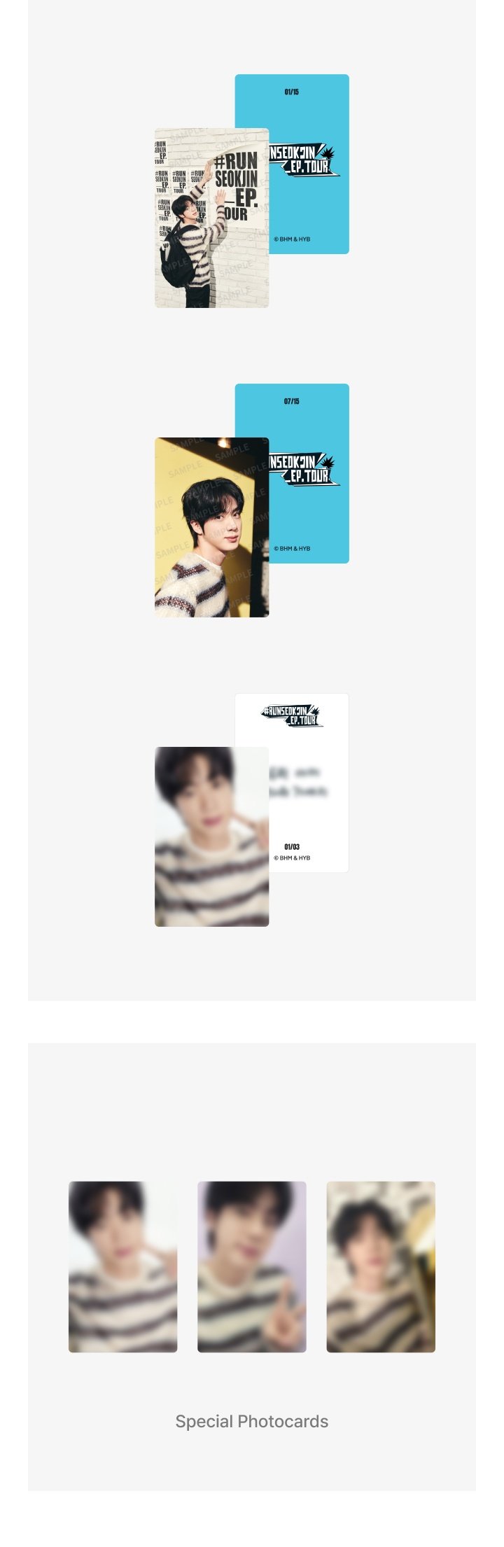 Image of [PRE-ORDER] BTS Jin ‘RUNSEOKJIN’ Tour Mini Photocard Set
