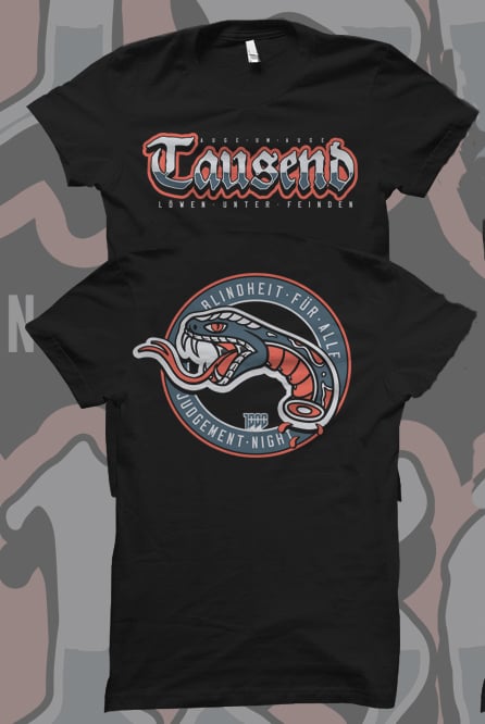 Image of TLUF Snake Shirt - black