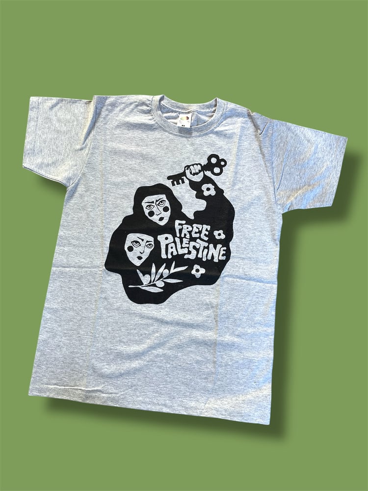 Image of FREE PALESTINE T-SHIRT GREY