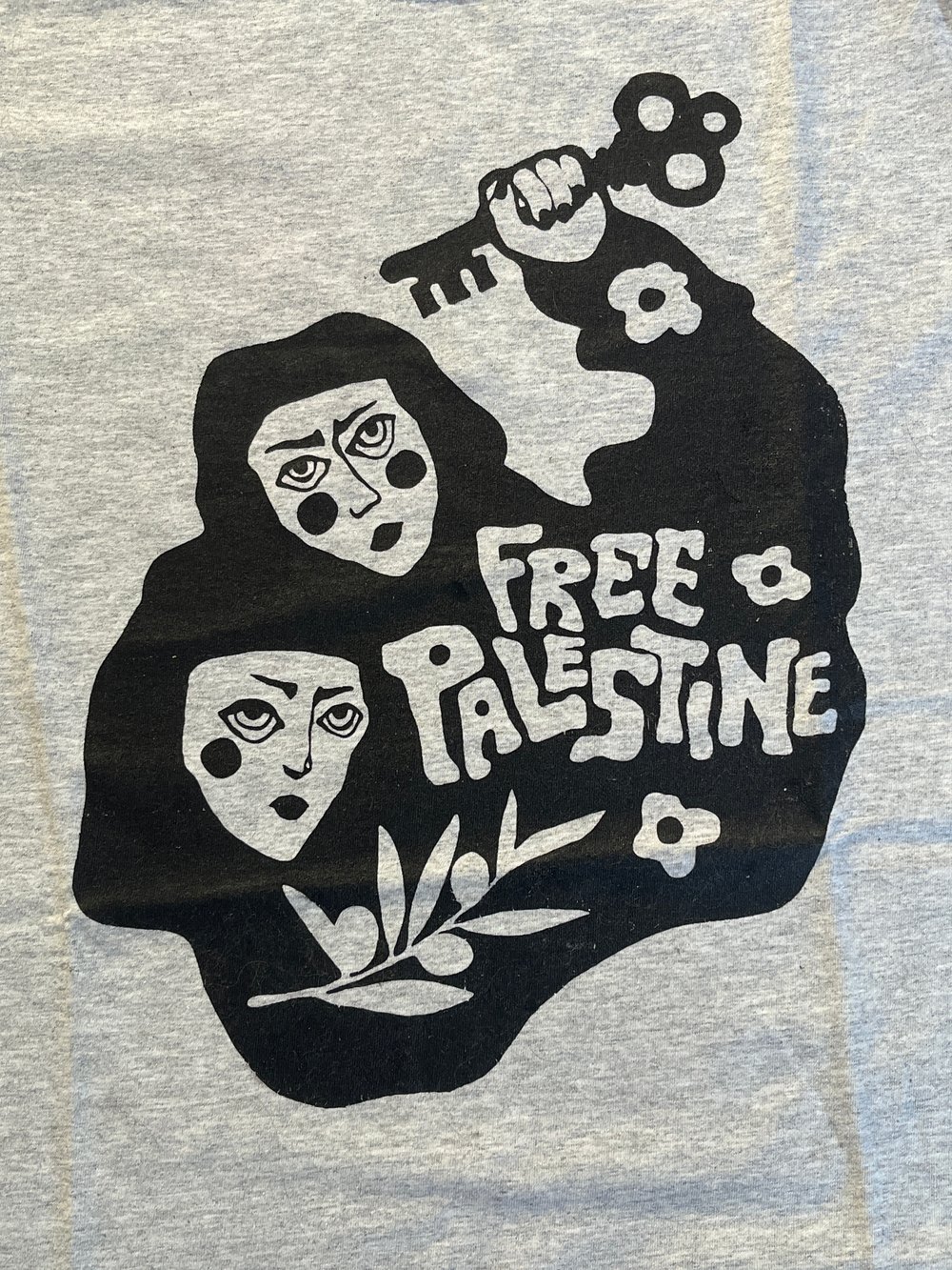 Image of FREE PALESTINE T-SHIRT GREY