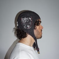 Image 1 of Black Denim Flying Cap