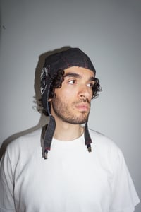 Image 2 of Black Denim Flying Cap