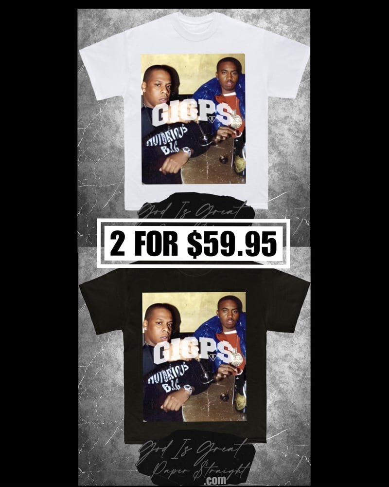 Image of GIGPS BIGGIE JAY Z & NAS T SHIRT | 2 PK