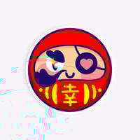 Daruma Love Sticker