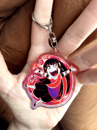 Image 2 of Cheth Double-Sided Acrylic Charm Keychain 