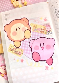 Image 1 of Pink & Orange Friend Vinyl Sticker