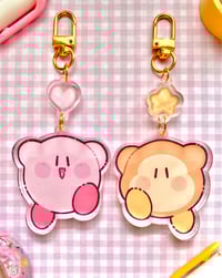 Image 2 of Pink & Orange Friends Acrylic Charm