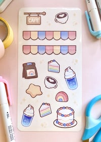 Image 2 of Pastel Cafe Clear Sticker Sheet
