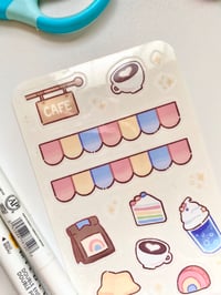 Image 4 of Pastel Cafe Clear Sticker Sheet
