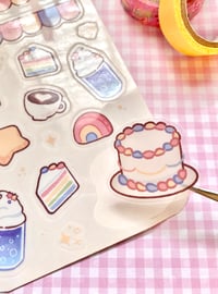 Image 3 of Pastel Cafe Clear Sticker Sheet