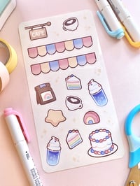 Image 1 of Pastel Cafe Clear Sticker Sheet