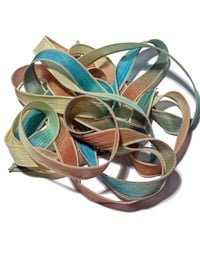 Image 3 of 1PC. CAST AWAY  42" hand dyed wrist wrap bracelet silk ribbon//Yoga wrist wrap bracelet ribbon