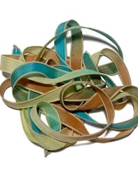 Image 4 of 1PC. CAST AWAY  42" hand dyed wrist wrap bracelet silk ribbon//Yoga wrist wrap bracelet ribbon