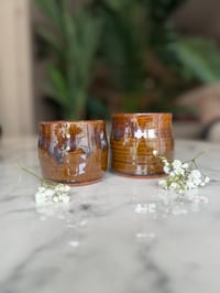 Image 2 of  two-tone chai khullads on red clay