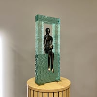 Image 3 of Woman Sitting In Glass Frame 52cm
