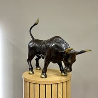 Image 1 of Bull In Dark Brown Patina 43cm