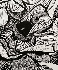 Image 2 of ‘Love Buzz’ Ltd ed linocut print