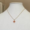 flower drop starfish gold chain necklaces