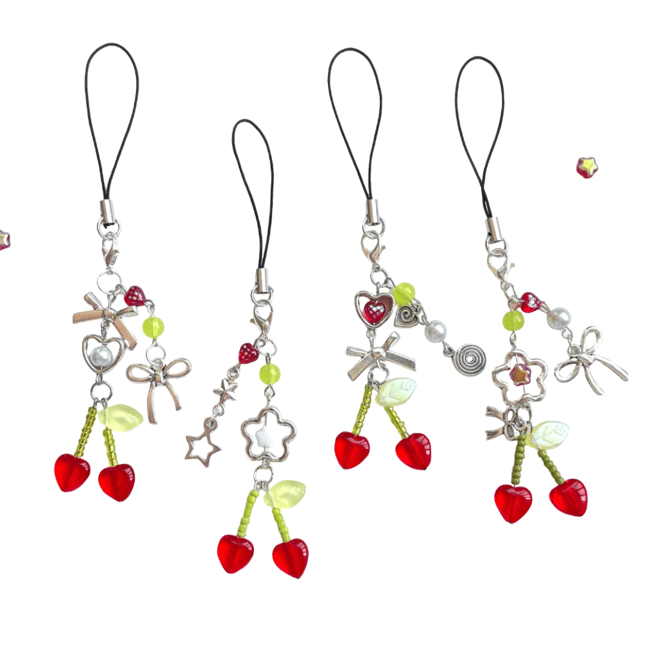 cherry phone charms 🍒 