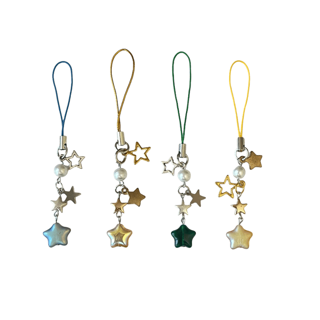 glass star phone/bag charm