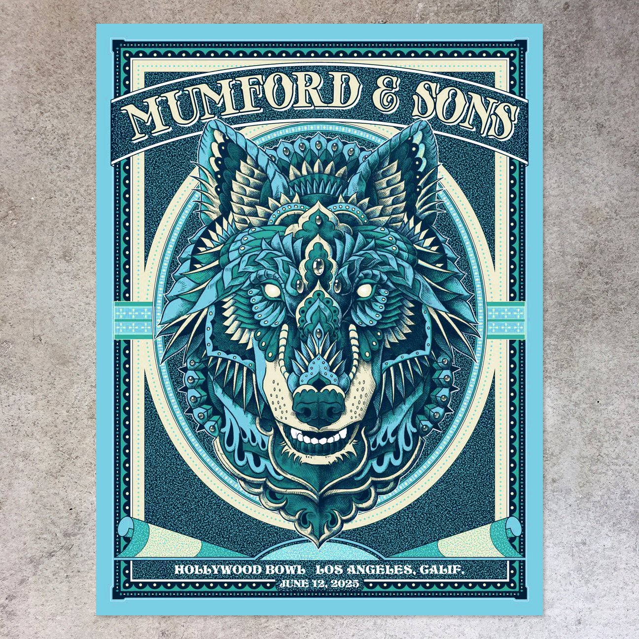 F4D Studios — Mumford & Sons Los Angeles Posters