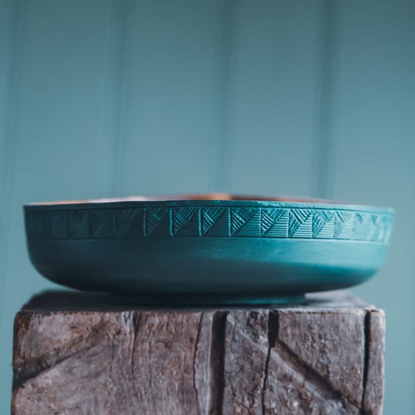 Image of Keverel Gwyrdh – Interwoven Pattern Bowl