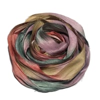 Image 4 of 10YD. ROSE GARDEN HAND DYED SARI SILK RIBBON BY COLOR BURST SILK