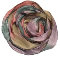 Image 5 of 10YD. ROSE GARDEN HAND DYED SARI SILK RIBBON BY COLOR BURST SILK