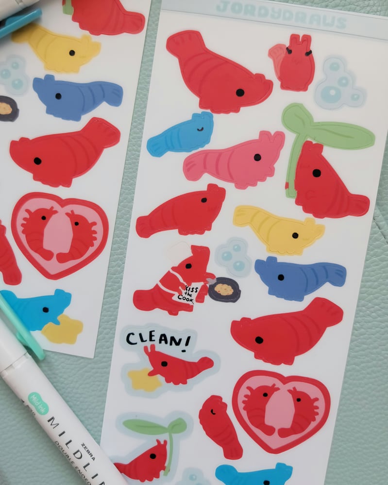 Image of Shrimp Sticker Sheet