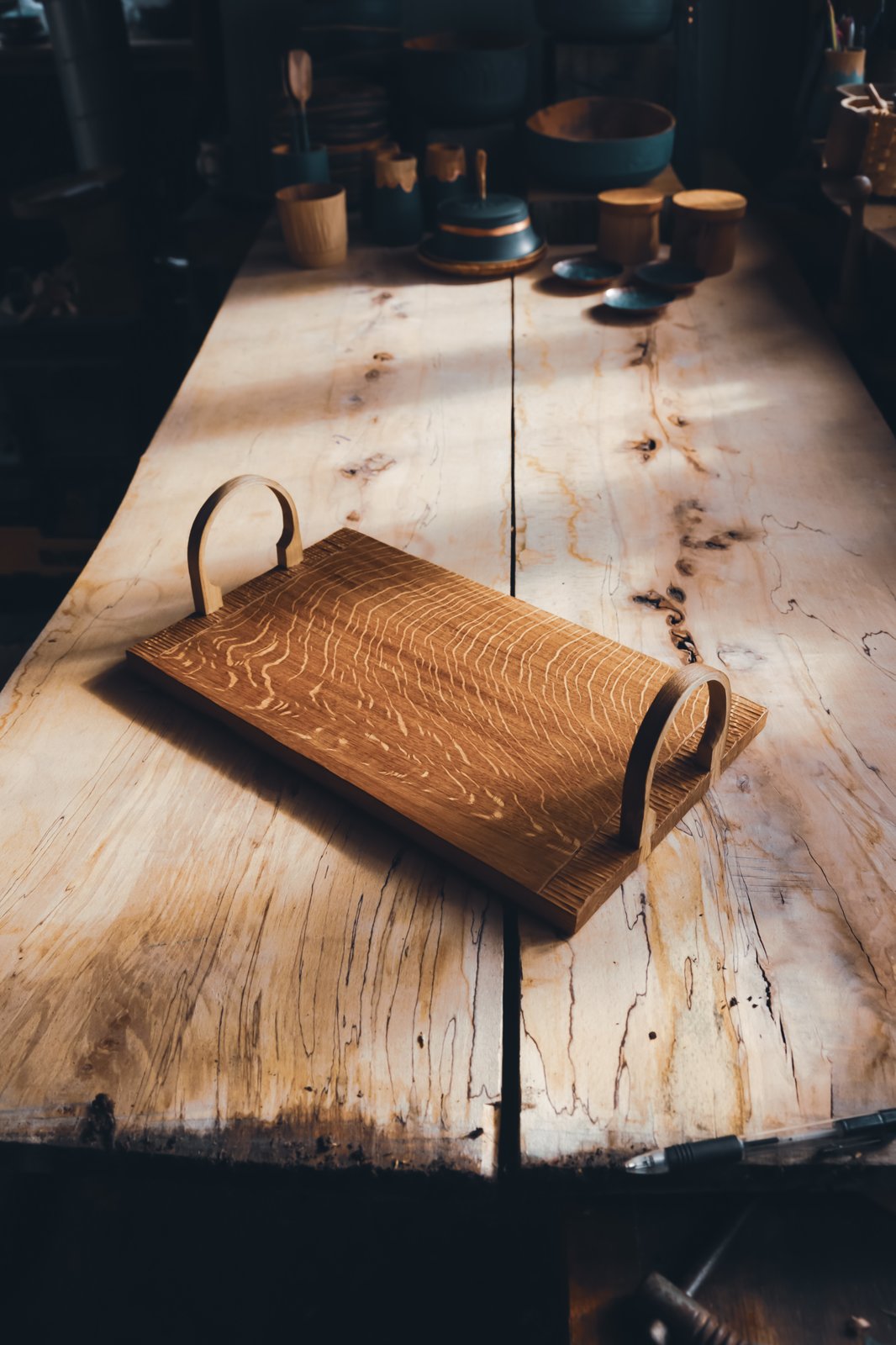 Trethvenn - Smooth Shore Tray | Cornish woodsmith