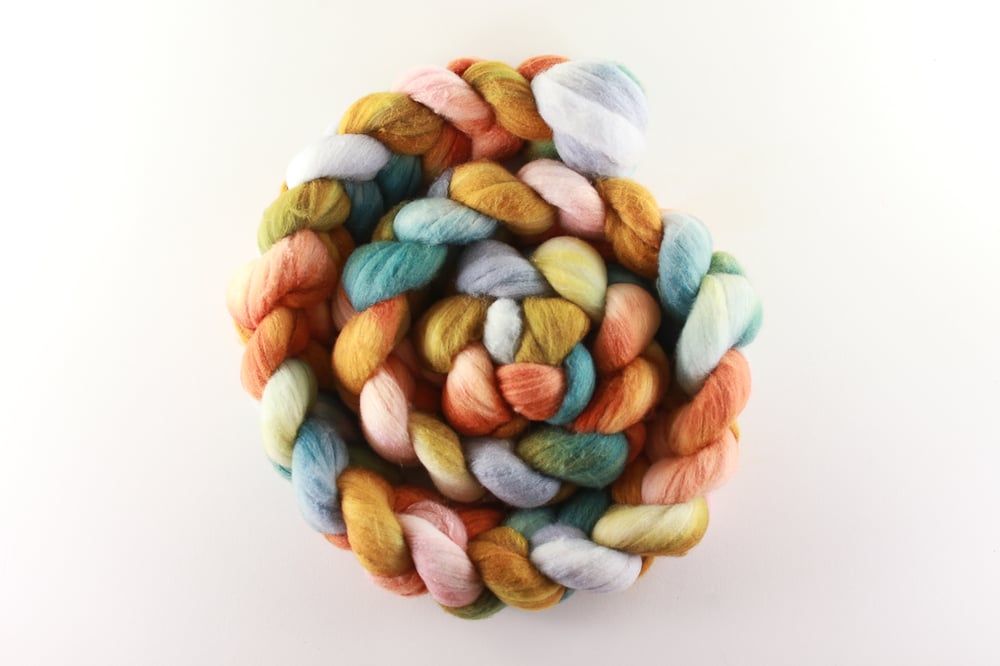Image of May Fiber Club ☀️ Hilltop Glow ☀️ Rambouillet/Mulberry Silk