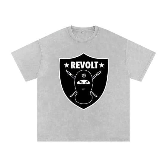 Image of Revolt Badge Light Grey Acid Wash